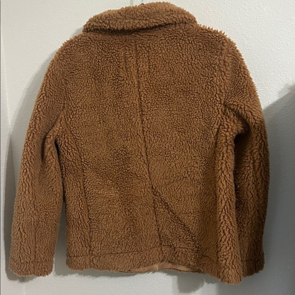 Talbots Faux Shearling Teddy Coat brown size XS - Picture 7 of 10